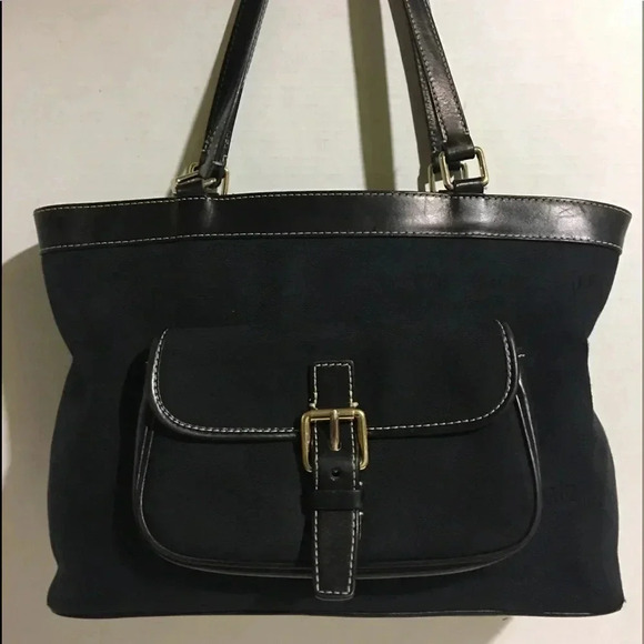 Dooney & Bourke DB Signature print canvas satchel - Picture 1 of 8
